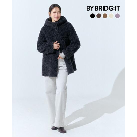◆ 26FW 컬링 호주산 양모100 후드 코트 2