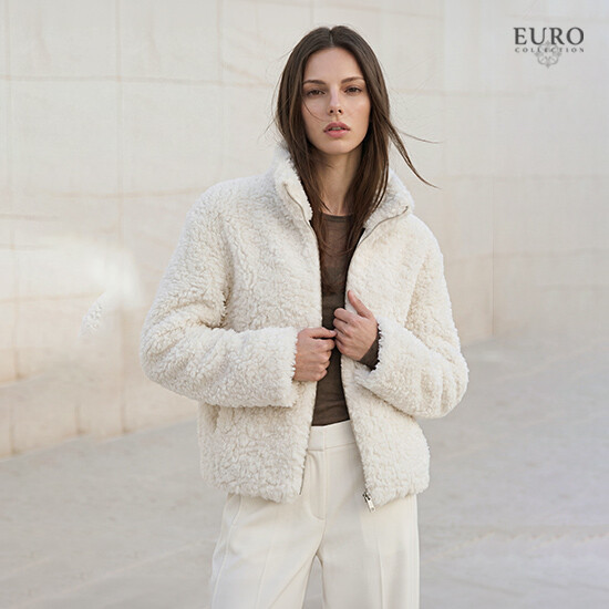 유로컬렉션 26FW 이태리 램스킨 스탠카라 블루종 자켓 4