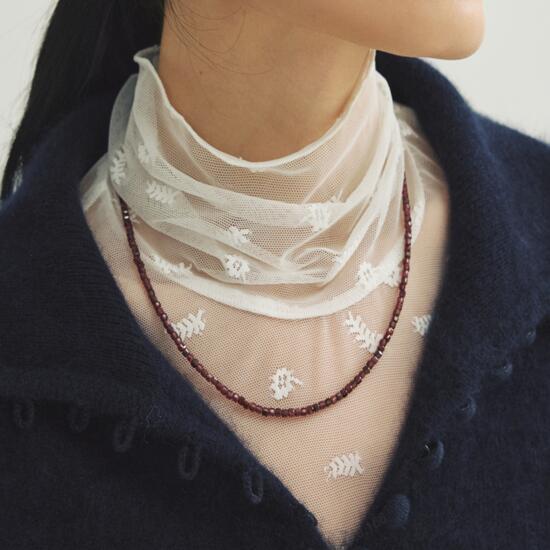 [Handmade] 머티리얼랩 26FW 젬스톤 마그네틱 굿럭 목걸이