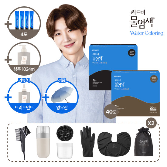 [1등 염색제]씨드비 프리미엄 물염색 더블구성 (대용량 샴푸 1024ml) 3