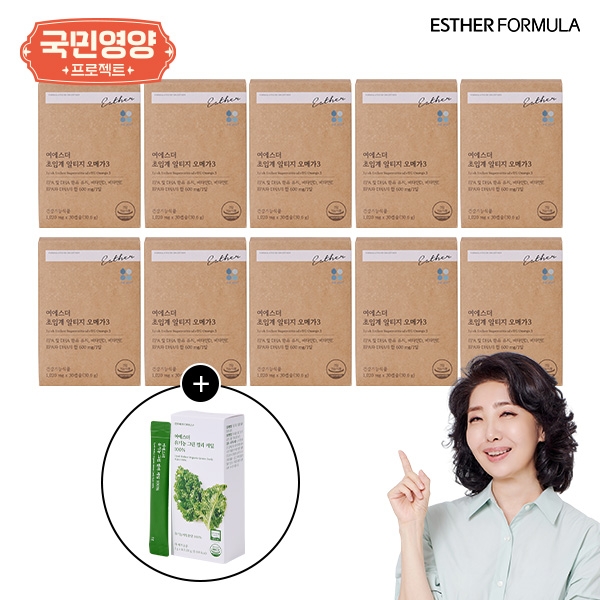 [국민영양] 여에스더 초임계 알티지 오메가3 10박스(10개월분) + 컬리케일 1박스