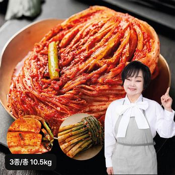 빅마마 이혜정의 맛있는 김치 3종(포기김치 8.5kg+총각김치 2kg+깻잎김치 0.5kg)