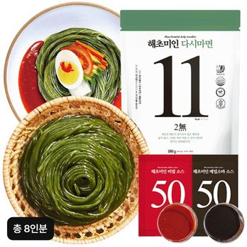해초미인 다시마면 세트 8인분(다시마면X8+비빔소스X5+메밀소바 소스X5)