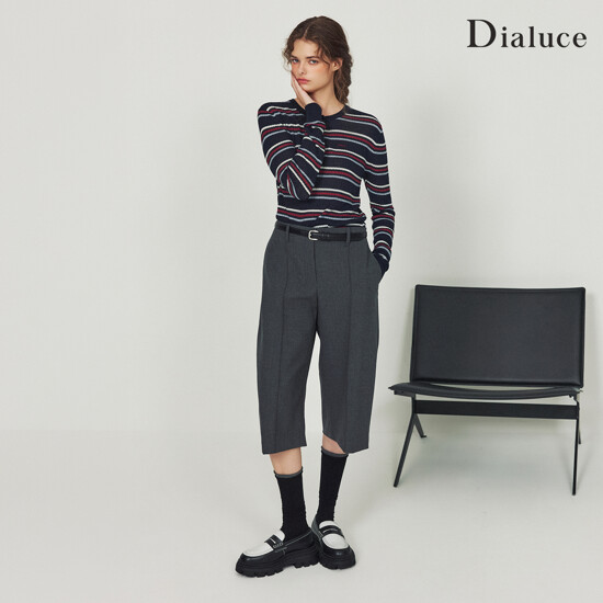 디아루체 26 FW 3도 멀티스트라이프 헨리넥 니트 3종 2