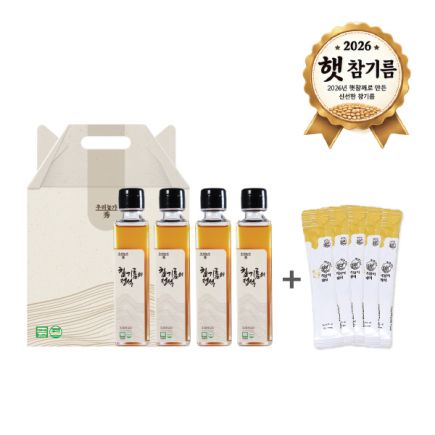 [26년] 참기름의 정석 국산 참기름 세트 150ml*4병+스틱들기름 5매