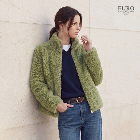 유로컬렉션 26FW 이태리 램스킨 스탠카라 블루종 자켓 2
