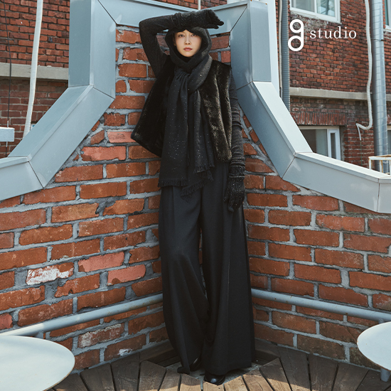 25FW 울블렌드 맥시 드레이프팬츠 [차콜 77 88/ 블랙/ 라이트그레이 ONLY] 2