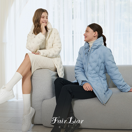 [최초가199,000원] FAIRLIAR 자수 퀼팅 다운 하프코트 4