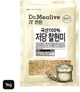 닥터밀리브 국산 100% 저당 찰현미 1kg