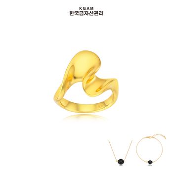 (방송에서만)[한국금자산관리] KGAM 24K 순금 임페리얼 웨이브 반지+추가