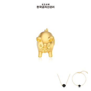 (방송에서만)[한국금자산관리] KGAM 24K 순금 99.99% 복돼지 오브제+추가