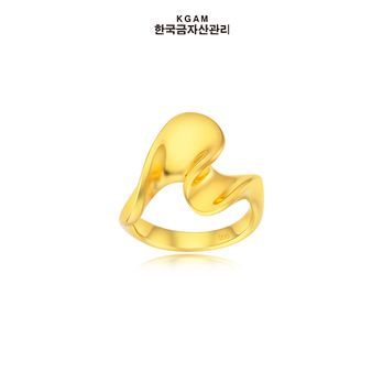 [한국금자산관리] KGAM 24K 순금 임페리얼 웨이브 반지