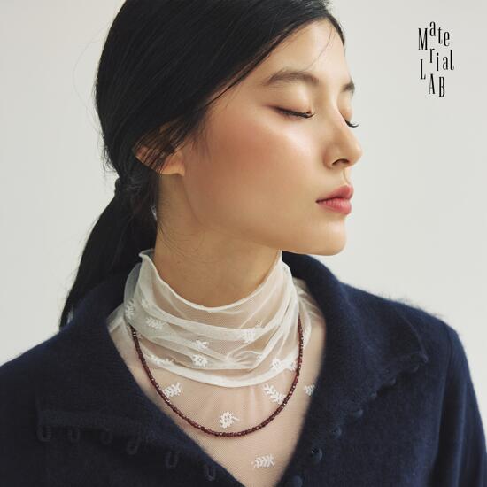 [Handmade] 머티리얼랩 26FW 젬스톤 마그네틱 굿럭 목걸이