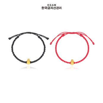 [한국금자산관리] KGAM 24K 순금 거북이 패브릭 팔찌