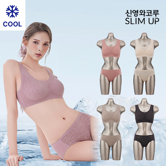 26신상 인견 쿨 레이스 프리컷 브라팬티 4세트