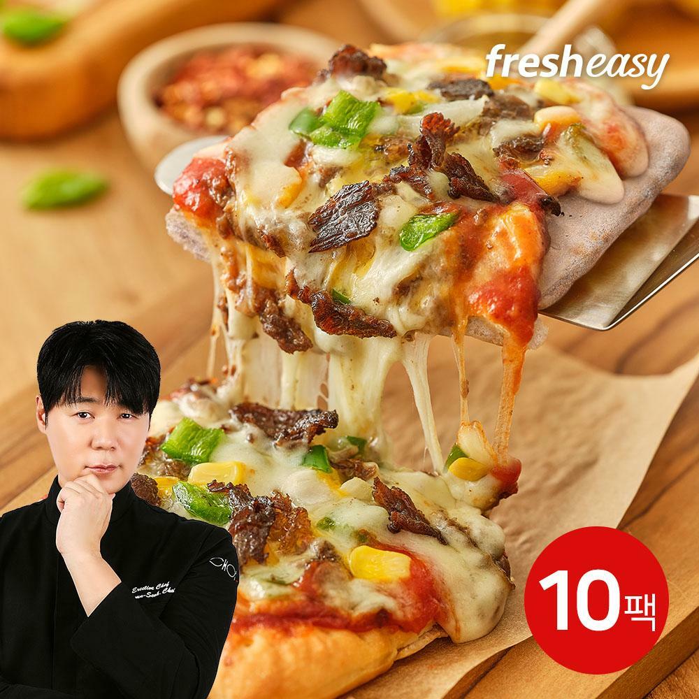 [국민카드5%할인][최현석] 횡성축협 한우허니불고기 사각피자 10팩