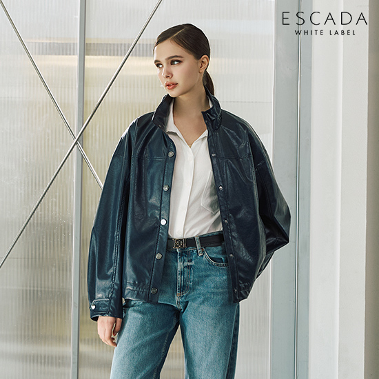 [상시가 279,000원]에스까다 26SS FAUX 레더 로고버튼 자켓 3