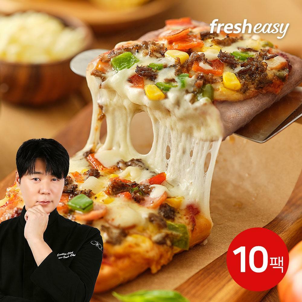 [국민카드5%할인][최현석] 횡성축협 한우콤비네이션 사각피자 10팩
