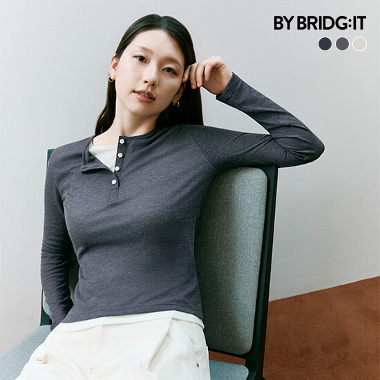 26FW 헨리넥 레이어드 티블라우스 3종 2
