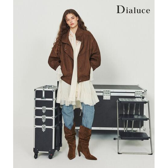 디아루체 26FW FAUX 스웨이드 보머 자켓