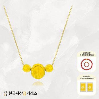 (방송에서만)[한국자산금거래소]KAGE 24K 순금 샤인 트리플 볼 목걸이+추가