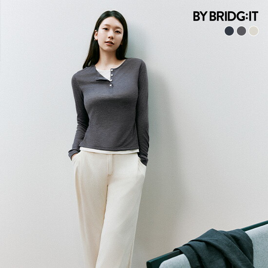 26FW 헨리넥 레이어드 티블라우스 3종