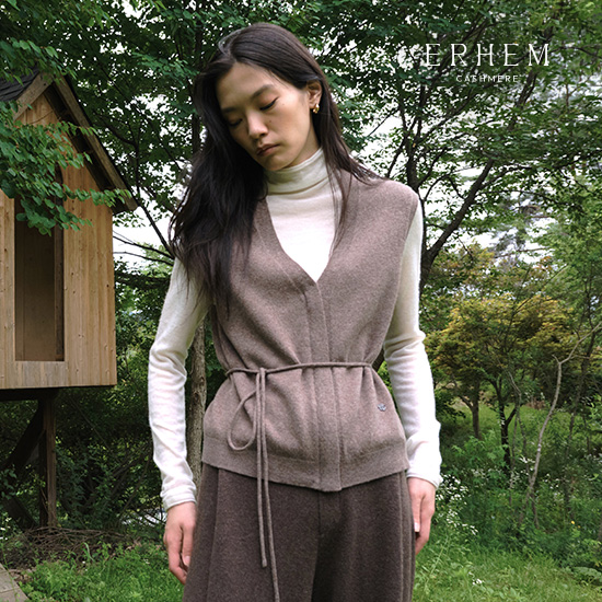 26F/W 캐시울실크 타이레이스업 풀오버 1종