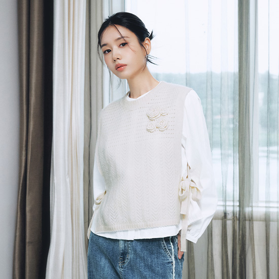 26FW 코사지 니트베스트 2