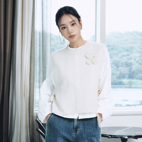 26FW 코사지 니트베스트