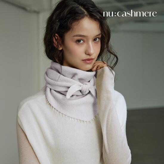 누캐시미어 26FW 캐시미어100 비즈머플러