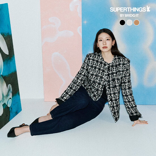 ○ [바이브리짓X슈퍼띵스] 26FW 펄 트위드 자켓 4