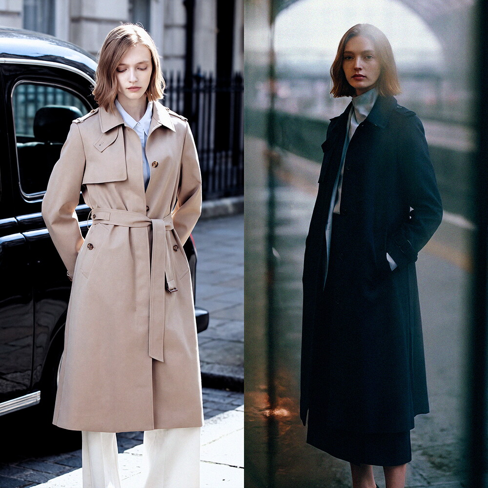 ○아쿠아스큐텀 26FW 여성 리제트 개버딘 맥코트 1종