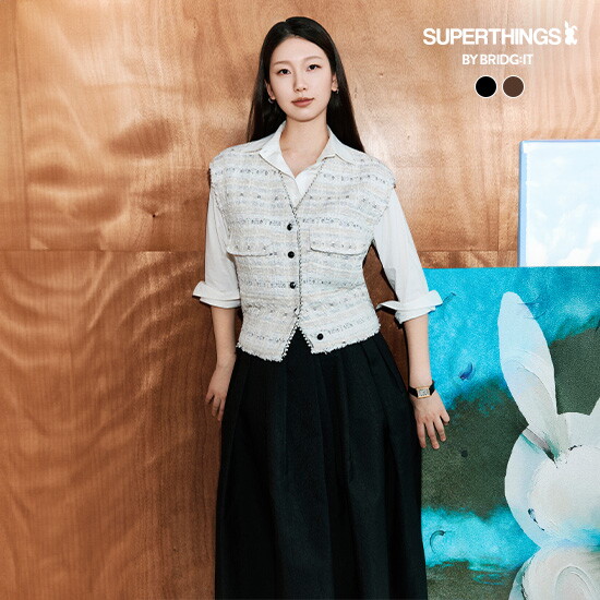 ○ [바이브리짓X슈퍼띵스] 26FW 자카드 플레어 스커트 3