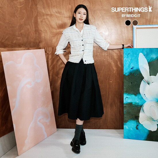 ○ [바이브리짓X슈퍼띵스] 26FW 자카드 플레어 스커트