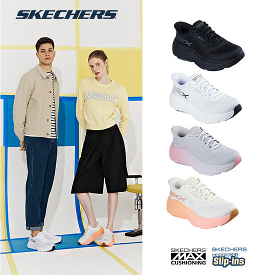 스케쳐스 26FW 최신상 여성용 맥스쿠셔닝 엔데버 슬립인스 워킹화