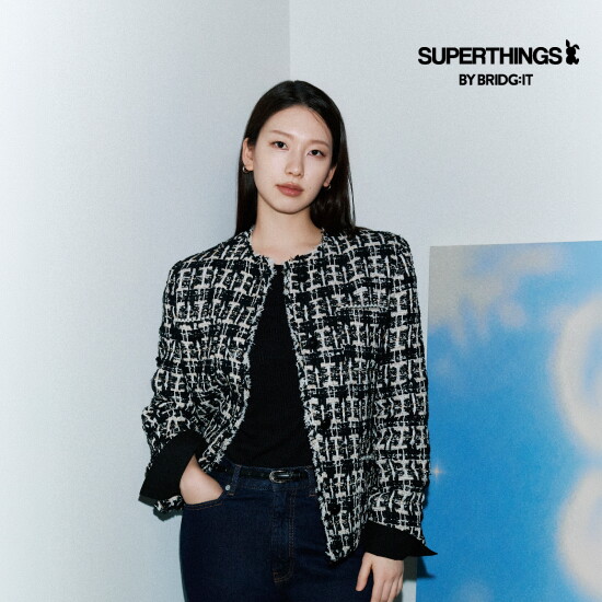 ◎ [바이브리짓X슈퍼띵스] 26FW 펄 트위드 자켓