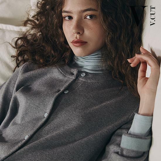 [삼성카드5%할인][최신상] 브이컷 26FW 하프 밀라노 배색 가디건 3종 2
