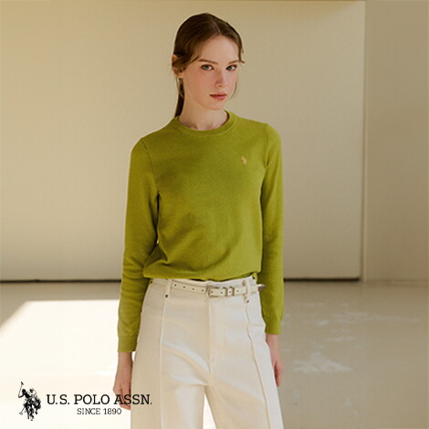 (B)USPA 26FW 여성 긴팔 라운드니트 3종 3