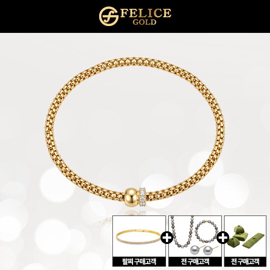 ● 18K GOLD 라보엠 팔찌 + 멀티펄 3종세트 + 실버 테니스 팔찌 2