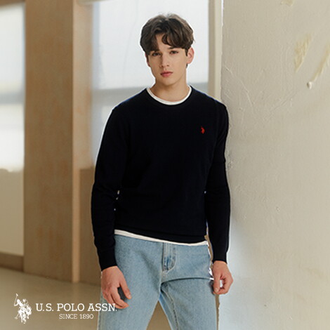 ○USPA 26FW 남성 긴팔 라운드니트 3종 2
