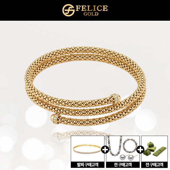 ● 18K GOLD 라보엠 퀸 팔찌 + 멀티펄 3종세트 + 실버 테니스 팔찌