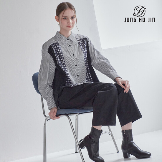[Jung Ho Jin] 정호진 26FW 여성 에센셜 밴딩 세미와이드 팬츠 1종 2