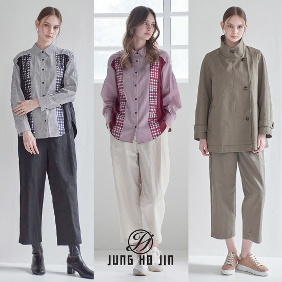[Jung Ho Jin] 정호진 26FW 여성 에센셜 밴딩 세미와이드 팬츠 1종