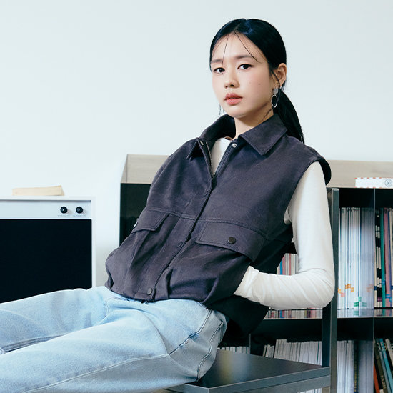 [최초가69,900]26SS FAUX스웨이드 베스트 2