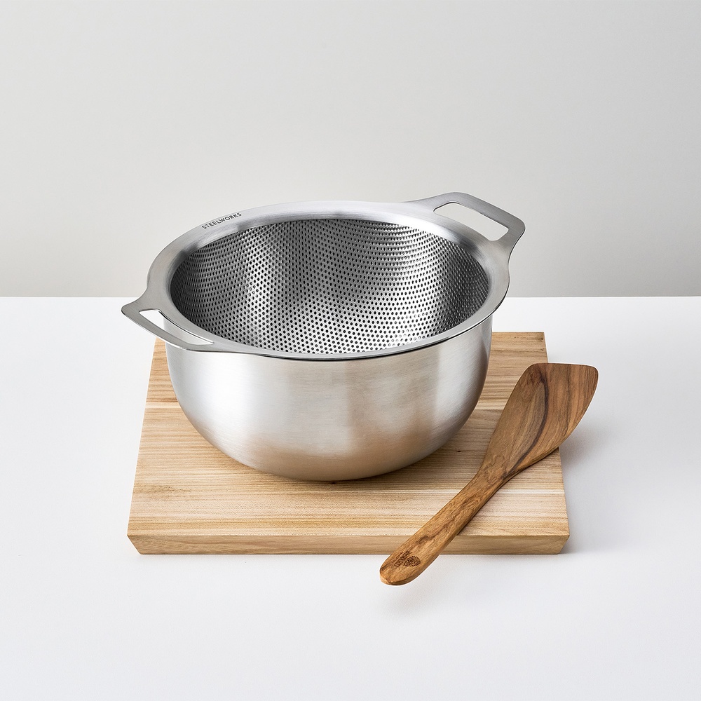 [정상가 86,500원]  스테인리스 스틸 믹싱볼+펀칭볼 세트 24cm 2