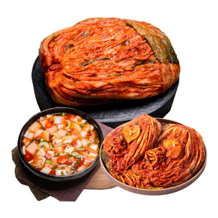 도미솔김치 포기5(왕)+보쌈김치4.5(콜)+나박2(3종,11.5kg)