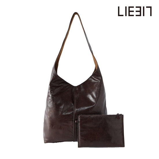 [LIE317] 라이317 26FW 리버서블 램스킨 시티백 + 파우치 2