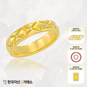 (방송에서만) 한국자산금거래소 KAGE18K 퀼팅 볼륨반지+추가