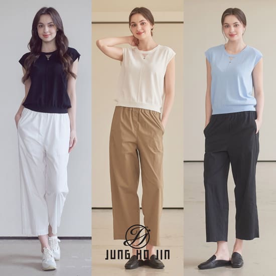 [Jung Ho Jin] 정호진 26FW 여성 크리스탈 라인 니트 풀오버 1종