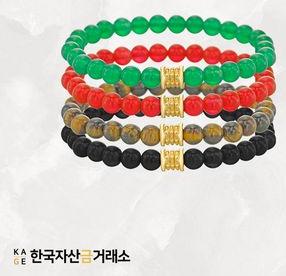 [한국자산금거래소] KAGE 18K 천연석 에뚜알 팔찌